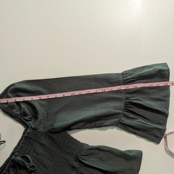 Miami for Francesca Size Medium Off-Shoulder Crop in Olive Green - Picture 13 of 13